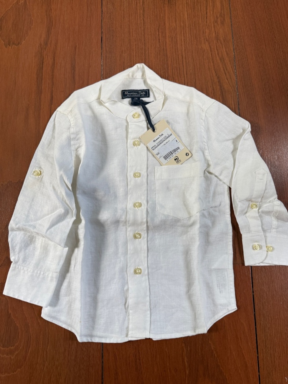 Massimo Dutti Linen Button-Down Shirt size 2